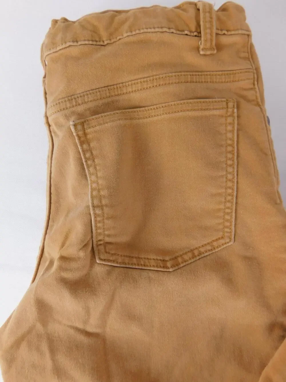 Wonder Nation Pants Boys 16 Husky Brown Slim Chino Twill Stretch Casual Fall